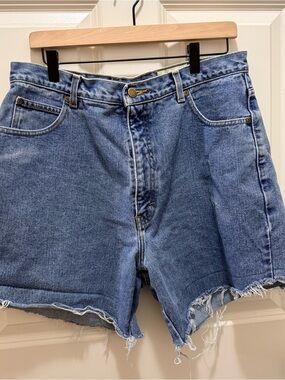 Women’s Classic Eddie Bauer Cutoff Denim Mom Shorts High Rise Cotton Fits 12/14